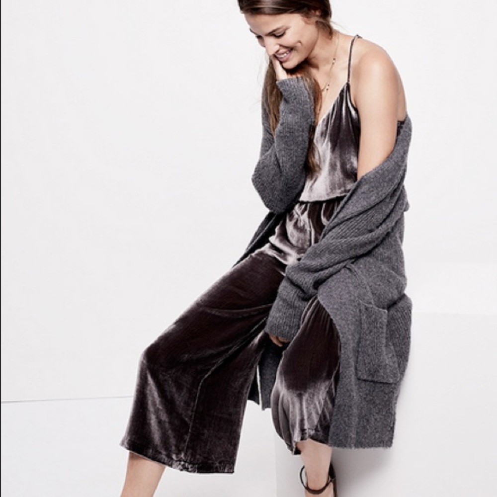 Madewell Cami Velvet Jumpsuit in Silk/Viscose